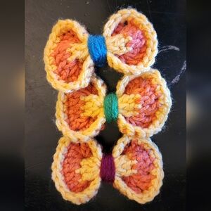 Colorful Crochet Bow Set